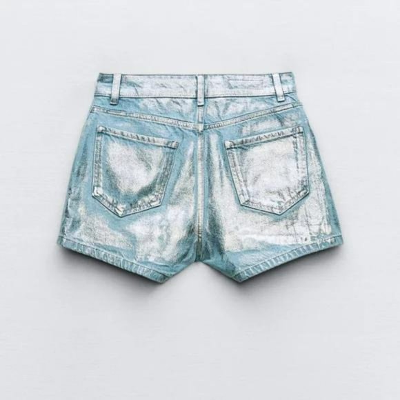 FOIL DENIM SHORT - Picture 3 of 3